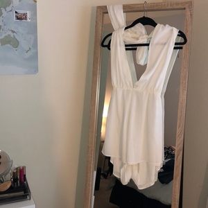 White Chiffon Romper